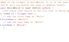 Hello World Salesforce Apex Trigger